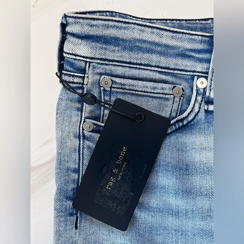 NWT Rag & Bone | Nina High Rise Skinny in Venus Stretch Denim Jeans 24‎
